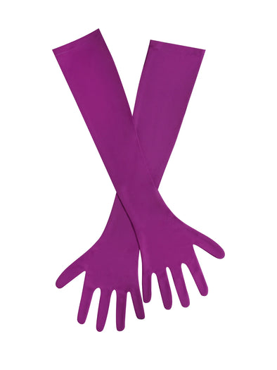 Grape Knit Opera-length Gloves