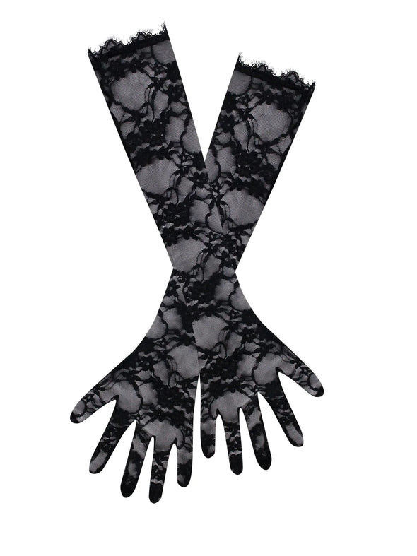Black Lace Gloves
